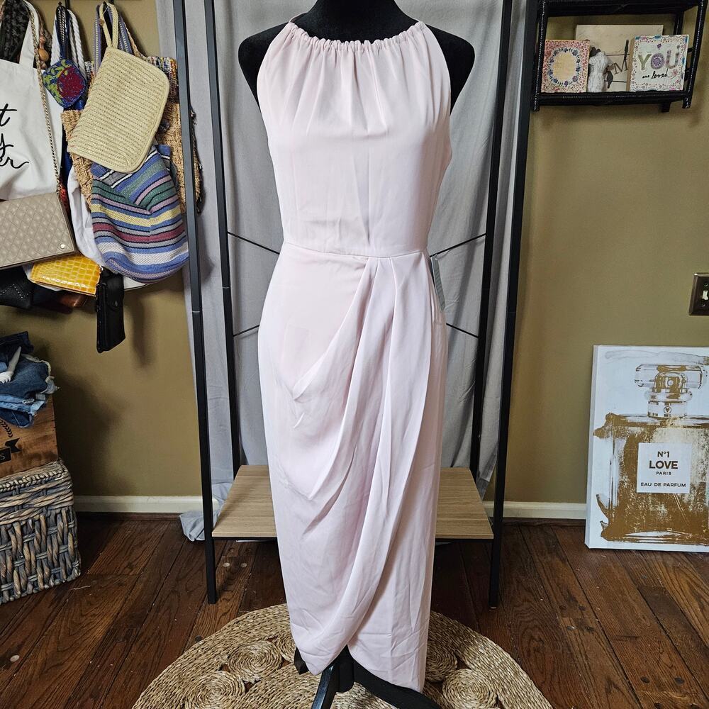 Shona Joy High Neck Ruched Ballet Dress – Size 2 (NWT)